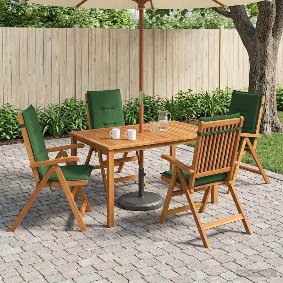 5-delige tuin eetset Naturel Massief Acaciahout