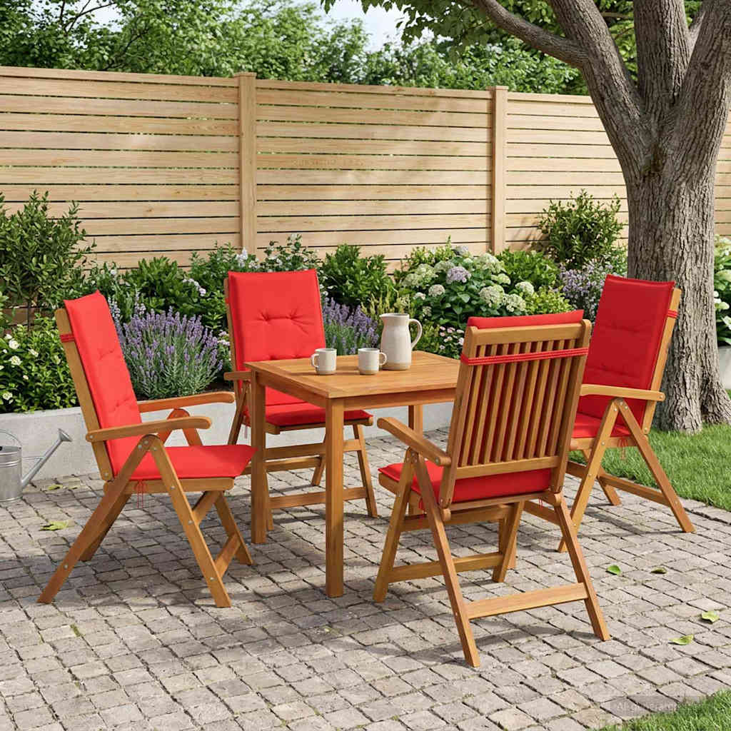 5-delige tuin eetset Naturel Massief Acaciahout