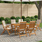 Eettafel set acaciahout 180x90 cm met 6 stoelen