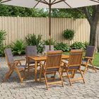 Tuin eethoek 7-delig massief acaciahout 180x90 cm
