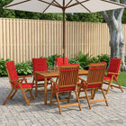 Eettafel 180x90x75 cm acaciahout met 6 stoelen