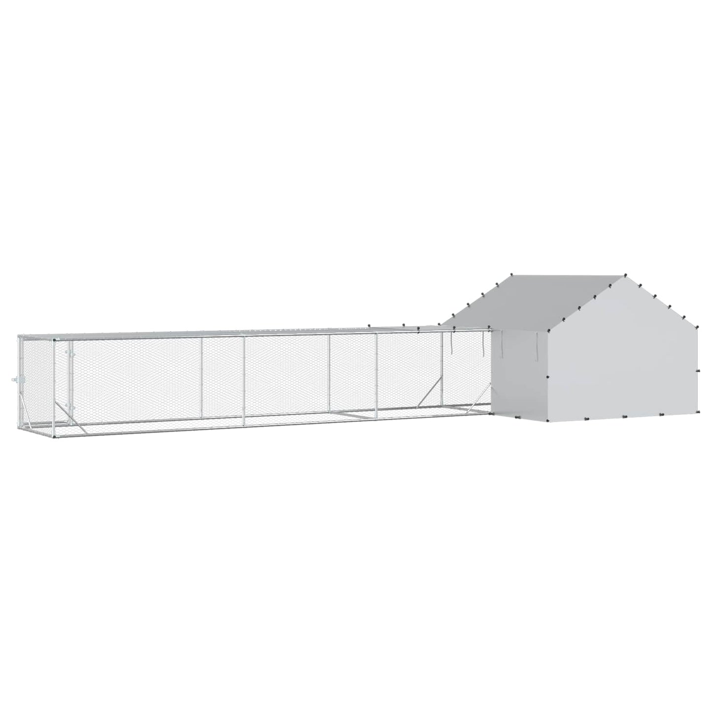 2 st zilver 7 x 2 x 1,5 m Gegalvaniseerd staal