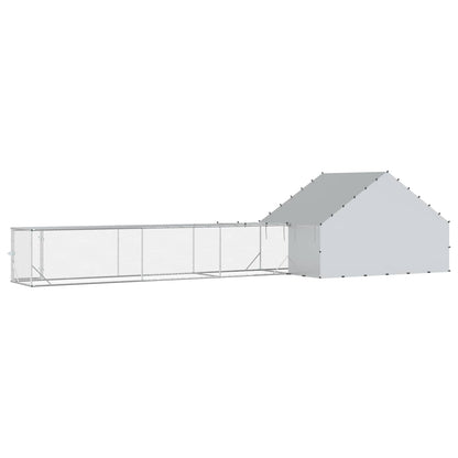 2 st zilver 8 x 2 x 1,9 m Gegalvaniseerd staal