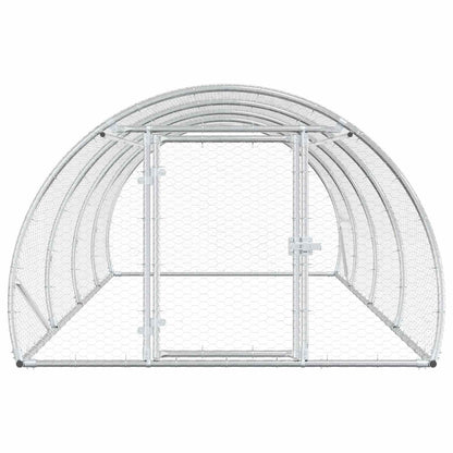 Kippenhok zilver 400 x 150 x 100 cm Gegalvaniseerd staal