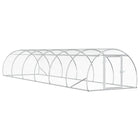 Kippenhok 600x150x100 cm gegalvaniseerd staal zilver