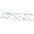 Kippenhok 800x150x100 cm gegalvaniseerd staal zilver