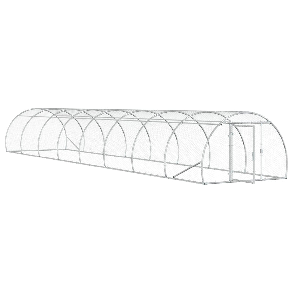 Kippenhok zilver 800 x 150 x 100 cm Gegalvaniseerd staal