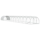 Kippenhok 1200x150x100 cm gegalvaniseerd staal zilver