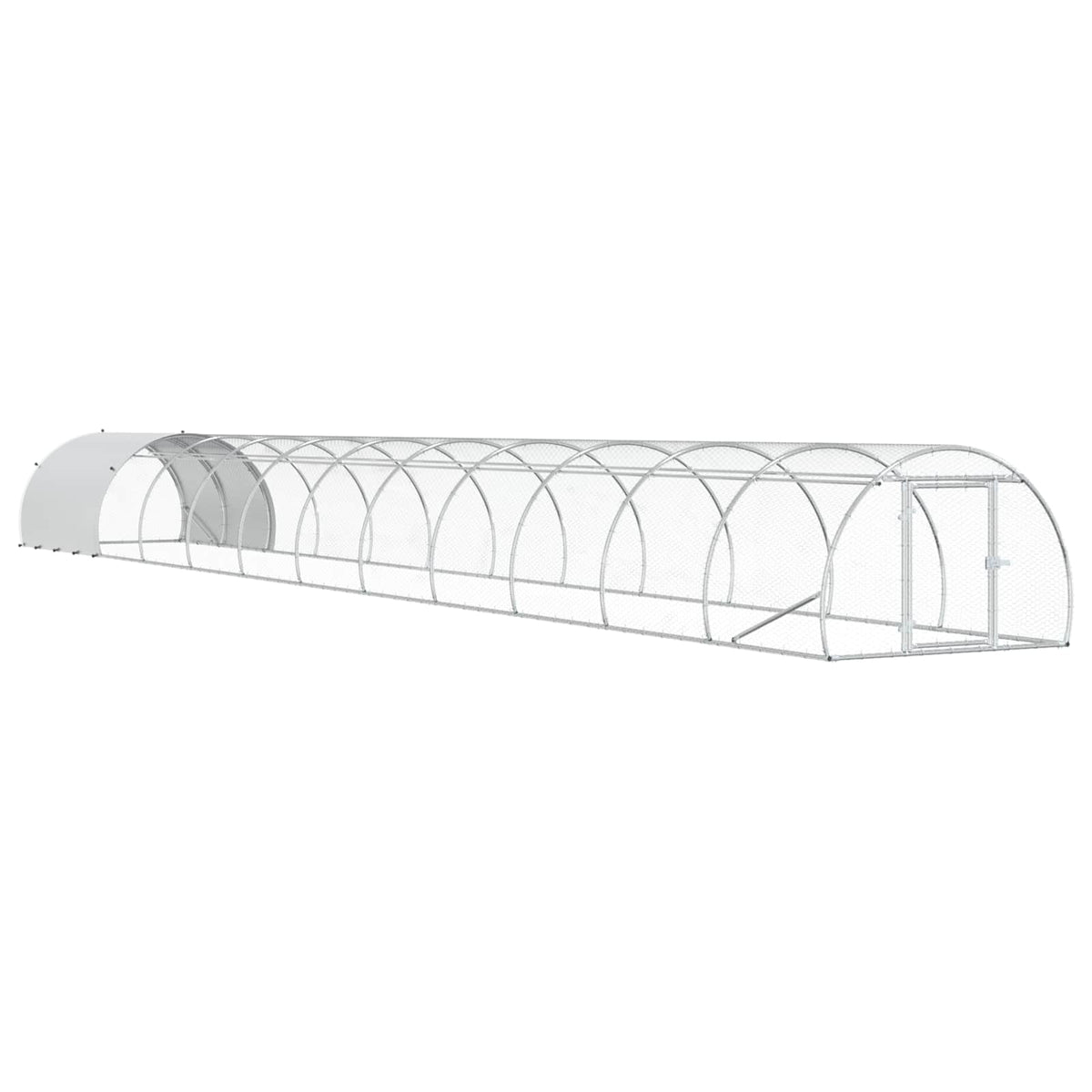 Kippenhok zilver 1200 x 150 x 100 cm Gegalvaniseerd staal
