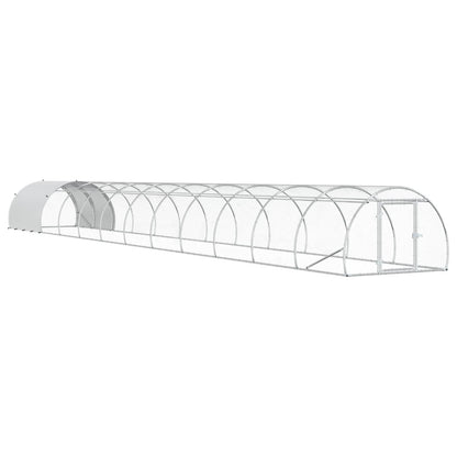 Kippenhok zilver 1200 x 150 x 100 cm Gegalvaniseerd staal