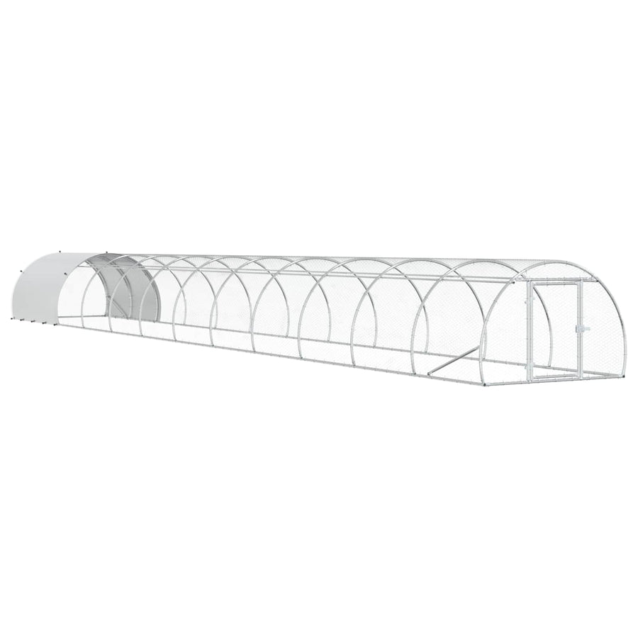 Kippenhok zilver 1200 x 150 x 100 cm Gegalvaniseerd staal