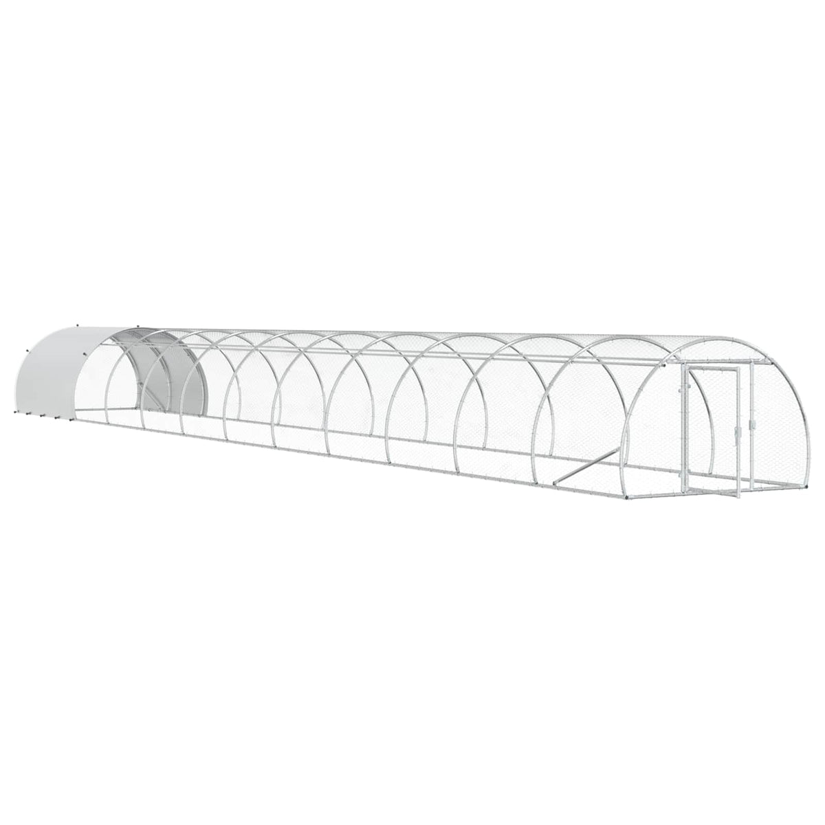 Kippenhok zilver 1200 x 150 x 100 cm Gegalvaniseerd staal