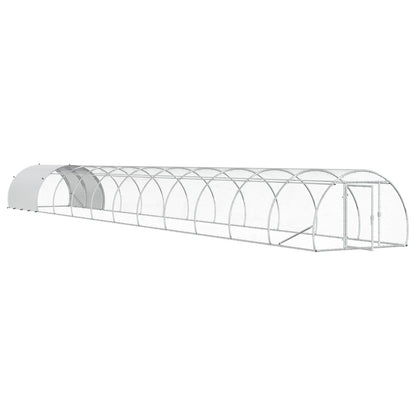 Kippenhok zilver 1200 x 150 x 100 cm Gegalvaniseerd staal