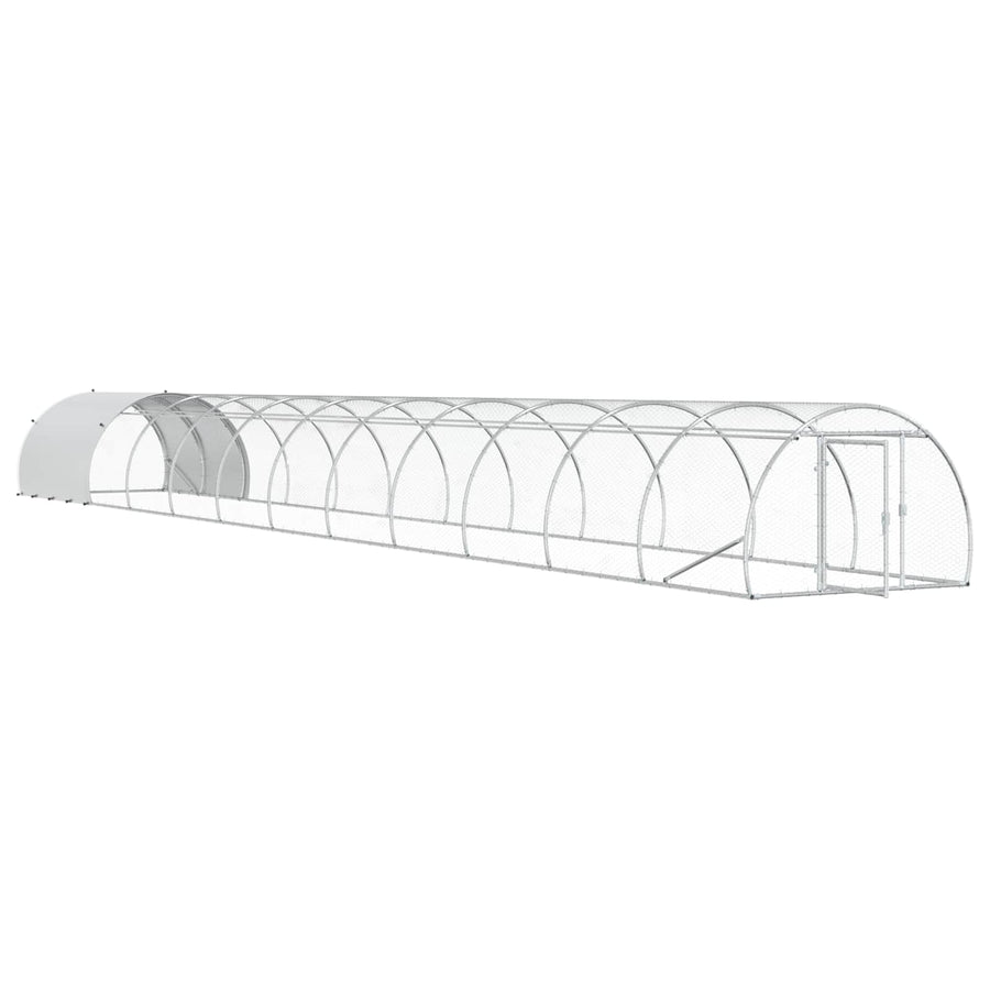 Kippenhok zilver 1200 x 150 x 100 cm Gegalvaniseerd staal