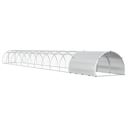 Kippenhok zilver 1200 x 150 x 100 cm Gegalvaniseerd staal