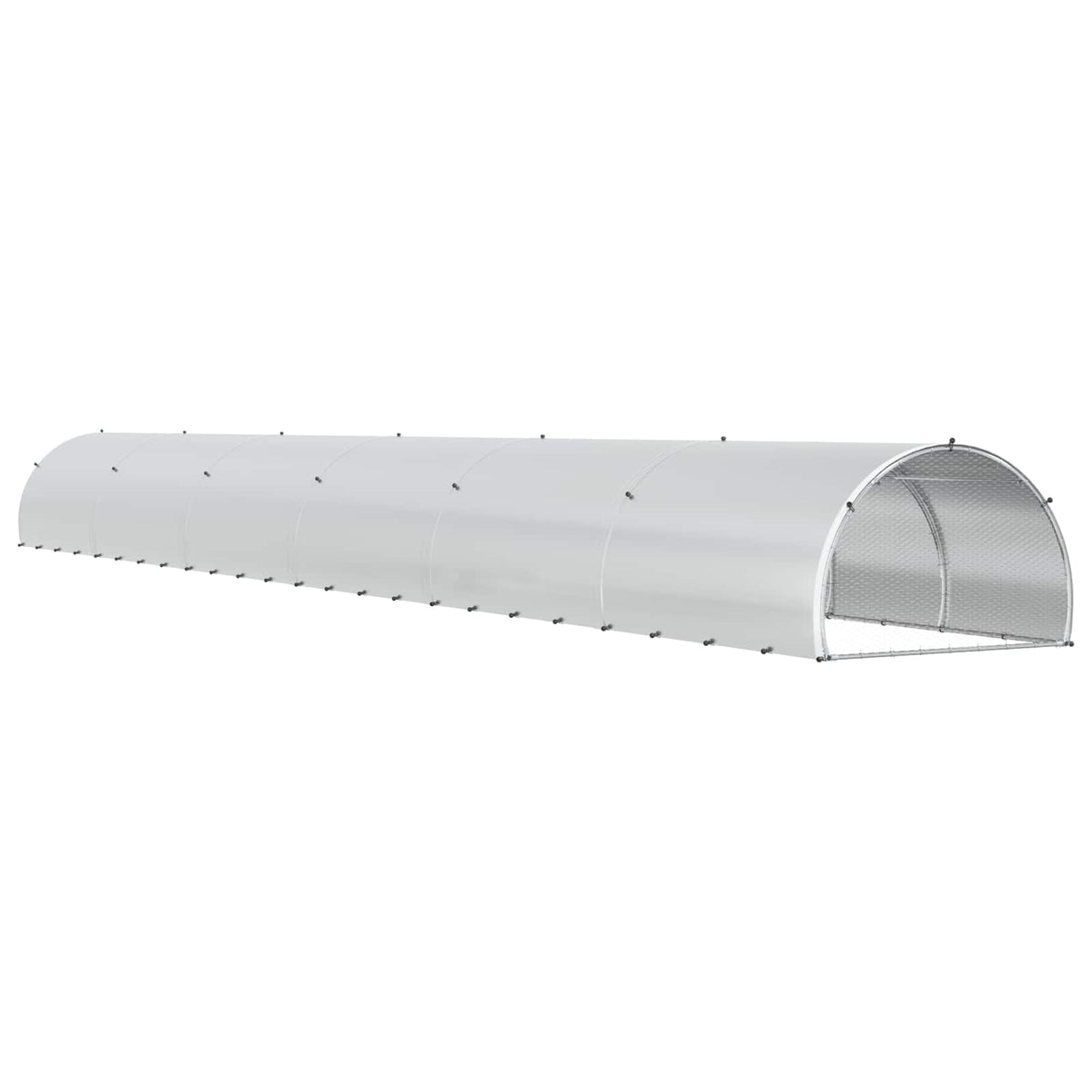 Kippenhok zilver 1200 x 150 x 100 cm Gegalvaniseerd staal