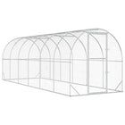 Kippenhok 600x200x200 cm gegalvaniseerd staal zilver