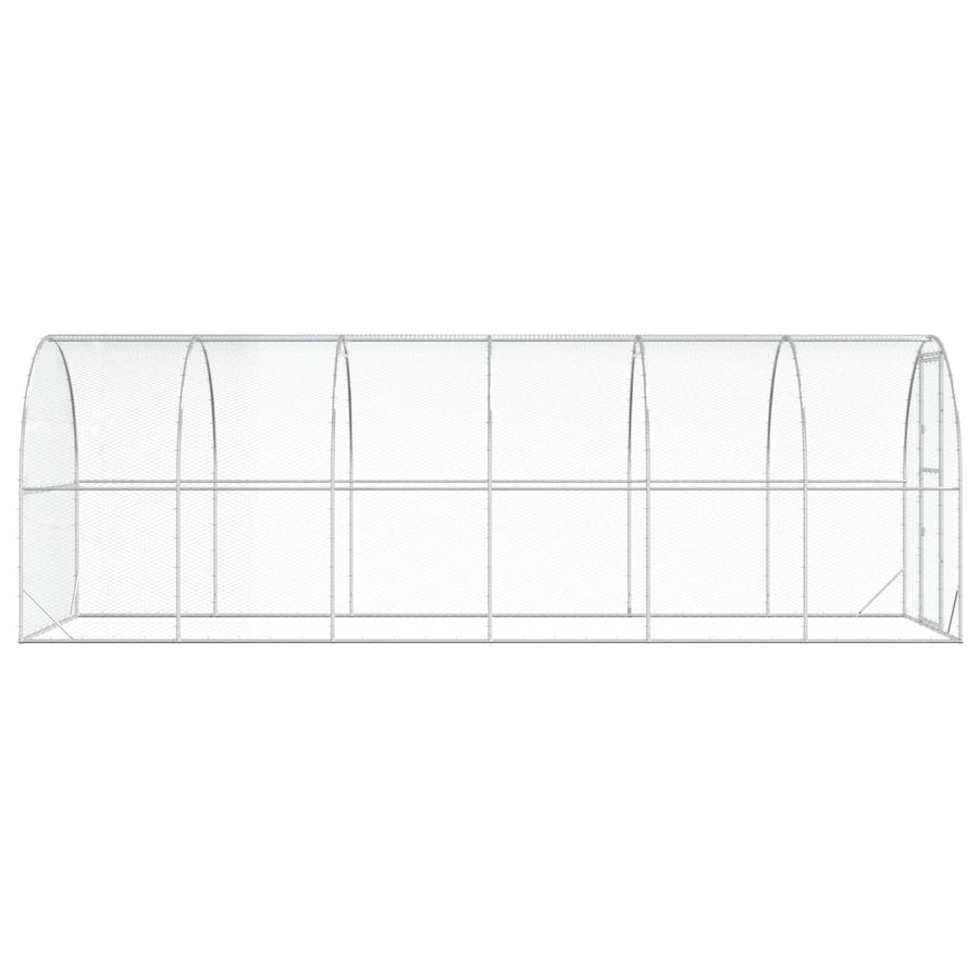 Kippenhok zilver 600 x 200 x 200 cm Gegalvaniseerd staal
