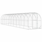 Kippenhok 1000x200x200 cm gegalvaniseerd staal zilver