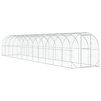 Kippenhok zilver 1200 x 200 x 200 cm Gegalvaniseerd staal