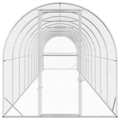 Kippenhok zilver 1200 x 200 x 200 cm Gegalvaniseerd staal