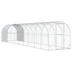 Kippenhok 1000x200x200 cm gegalvaniseerd staal zilver