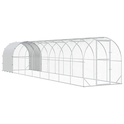 Kippenhok zilver 1000 x 200 x 200 cm Gegalvaniseerd staal