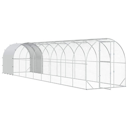 Kippenhok zilver 1000 x 200 x 200 cm Gegalvaniseerd staal