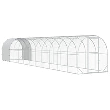 Kippenhok zilver 1200 x 200 x 200 cm Gegalvaniseerd staal
