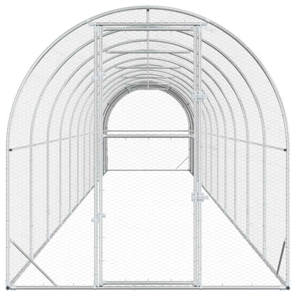 Kippenhok zilver 1200 x 200 x 200 cm Gegalvaniseerd staal