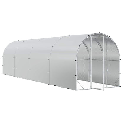 Kippenhok zilver 800 x 200 x 200 cm Gegalvaniseerd staal