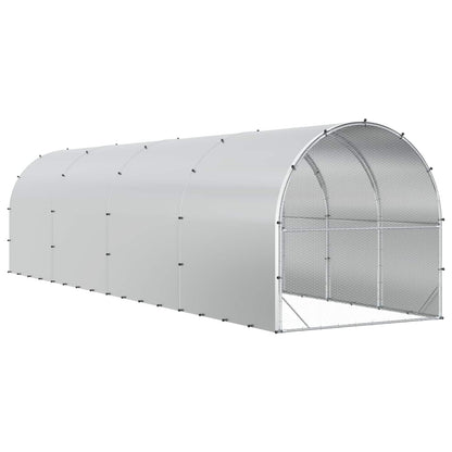 Kippenhok zilver 800 x 200 x 200 cm Gegalvaniseerd staal
