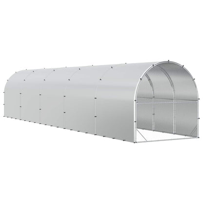 Kippenhok zilver 1000 x 200 x 200 cm Gegalvaniseerd staal