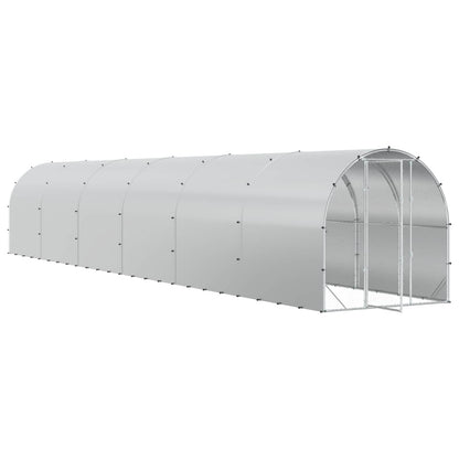 Kippenhok zilver 1200 x 200 x 200 cm Gegalvaniseerd staal