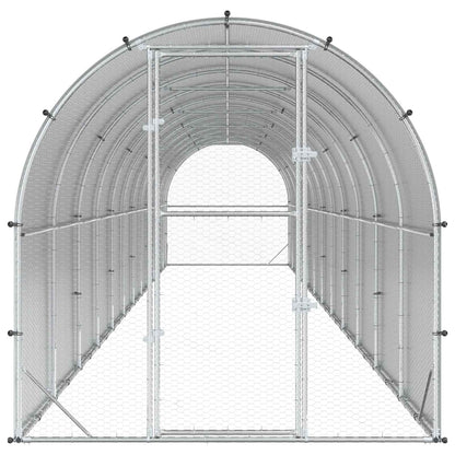 Kippenhok zilver 1200 x 200 x 200 cm Gegalvaniseerd staal