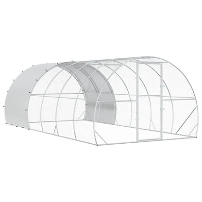 Kippenhok zilver 600 x 300 x 200 cm Gegalvaniseerd staal