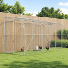 Kippenhok 600x100x215 cm zilver muurmontage
