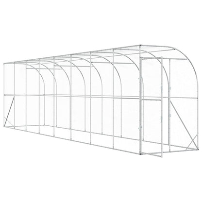 Kippenhok Tegen de Muur zilver 600 x 150 x 215 cm