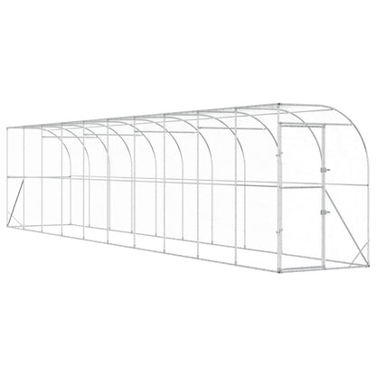 Kippenhok Tegen de Muur zilver 600 x 150 x 215 cm