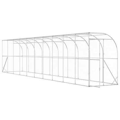 Kippenhok Tegen de Muur zilver 600 x 150 x 215 cm
