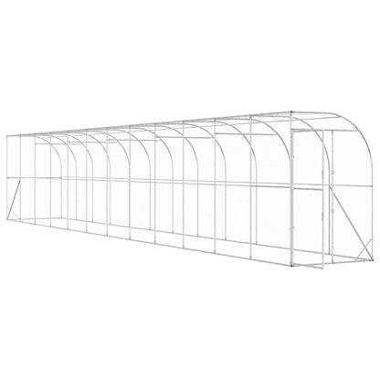 Kippenhok Tegen de Muur zilver 600 x 150 x 215 cm
