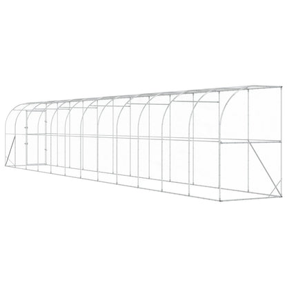 Kippenhok Tegen de Muur zilver 600 x 150 x 215 cm