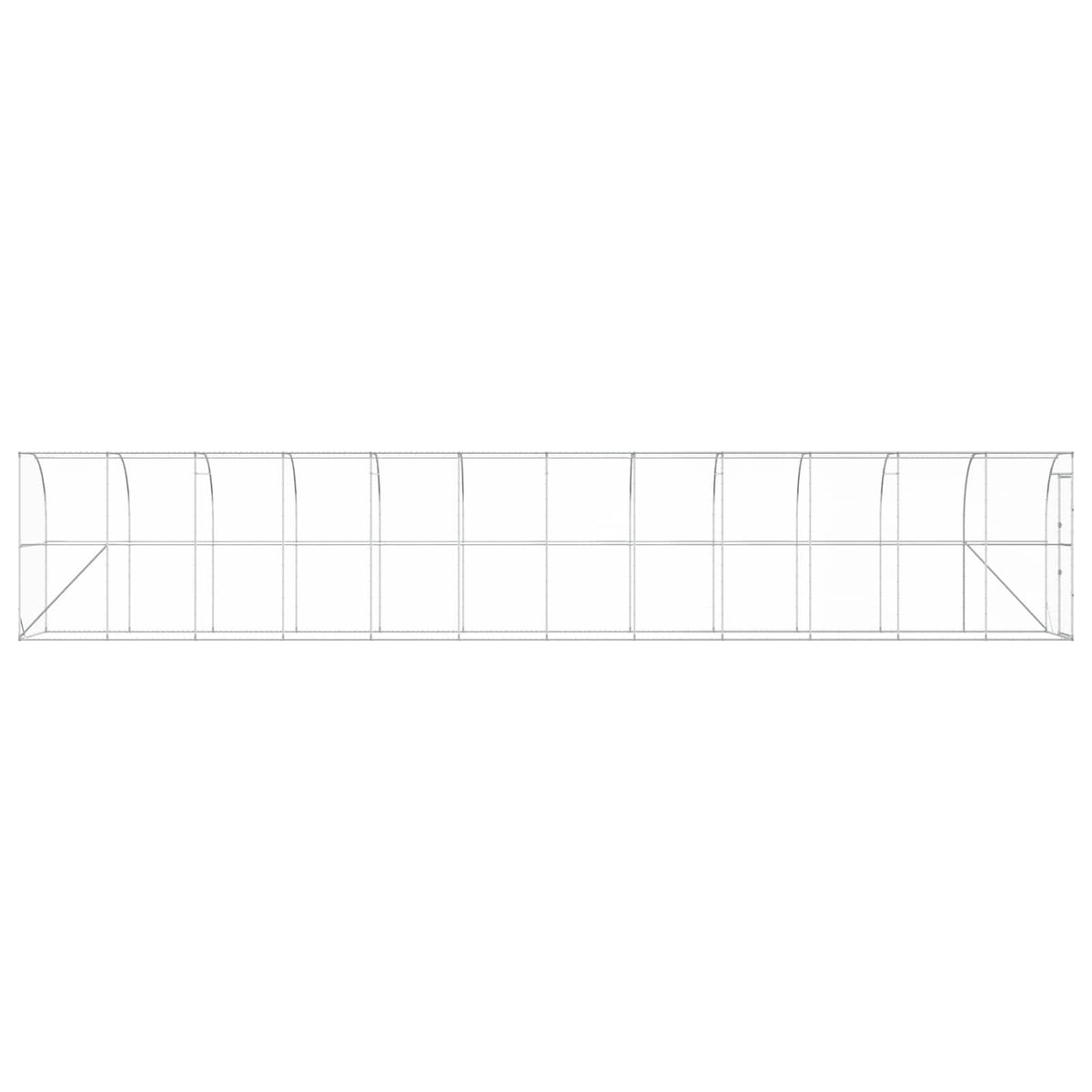Kippenhok Tegen de Muur zilver 600 x 150 x 215 cm