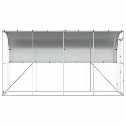 Kippenhok Tegen de Muur zilver 600 x 150 x 215 cm