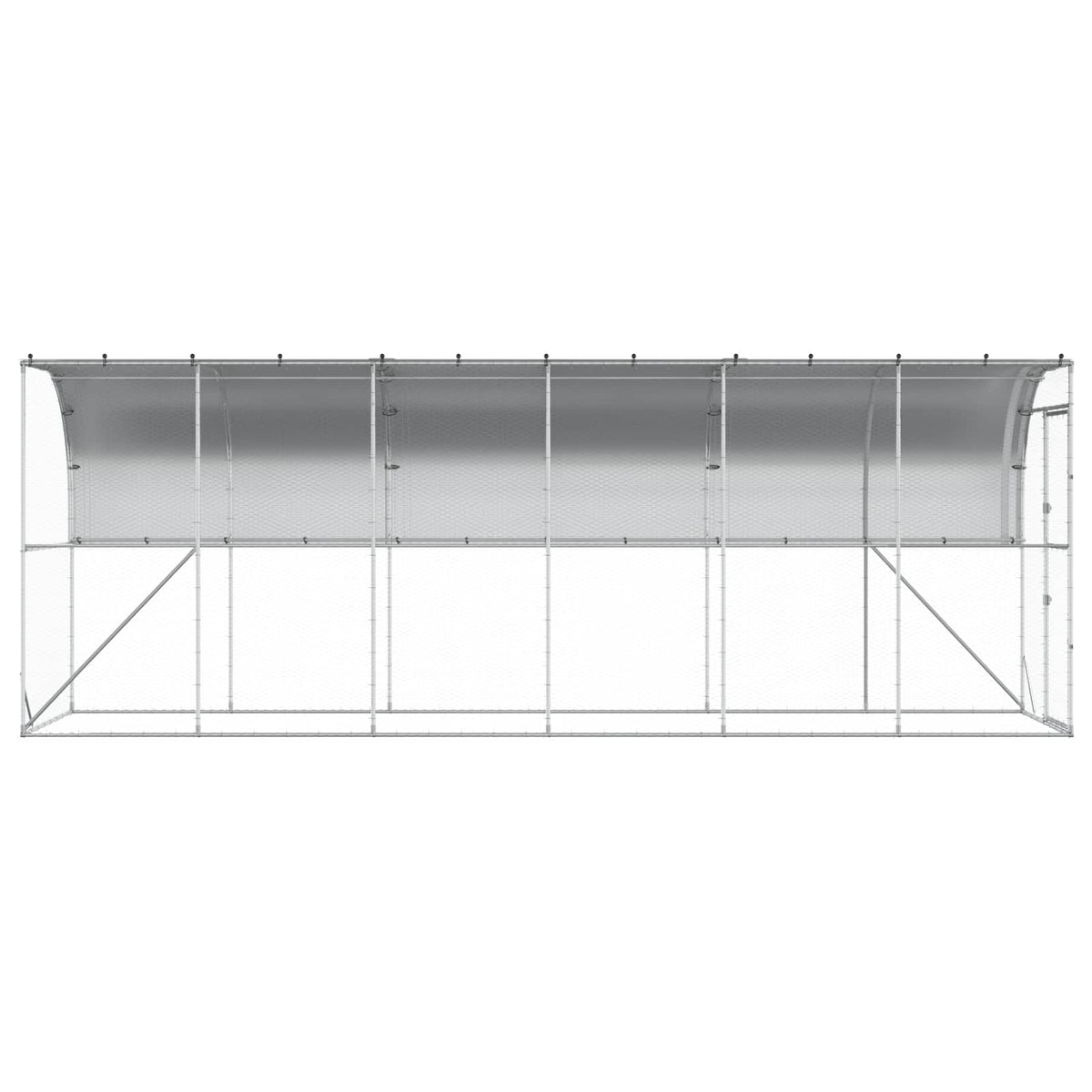 Kippenhok Tegen de Muur zilver 600 x 150 x 215 cm