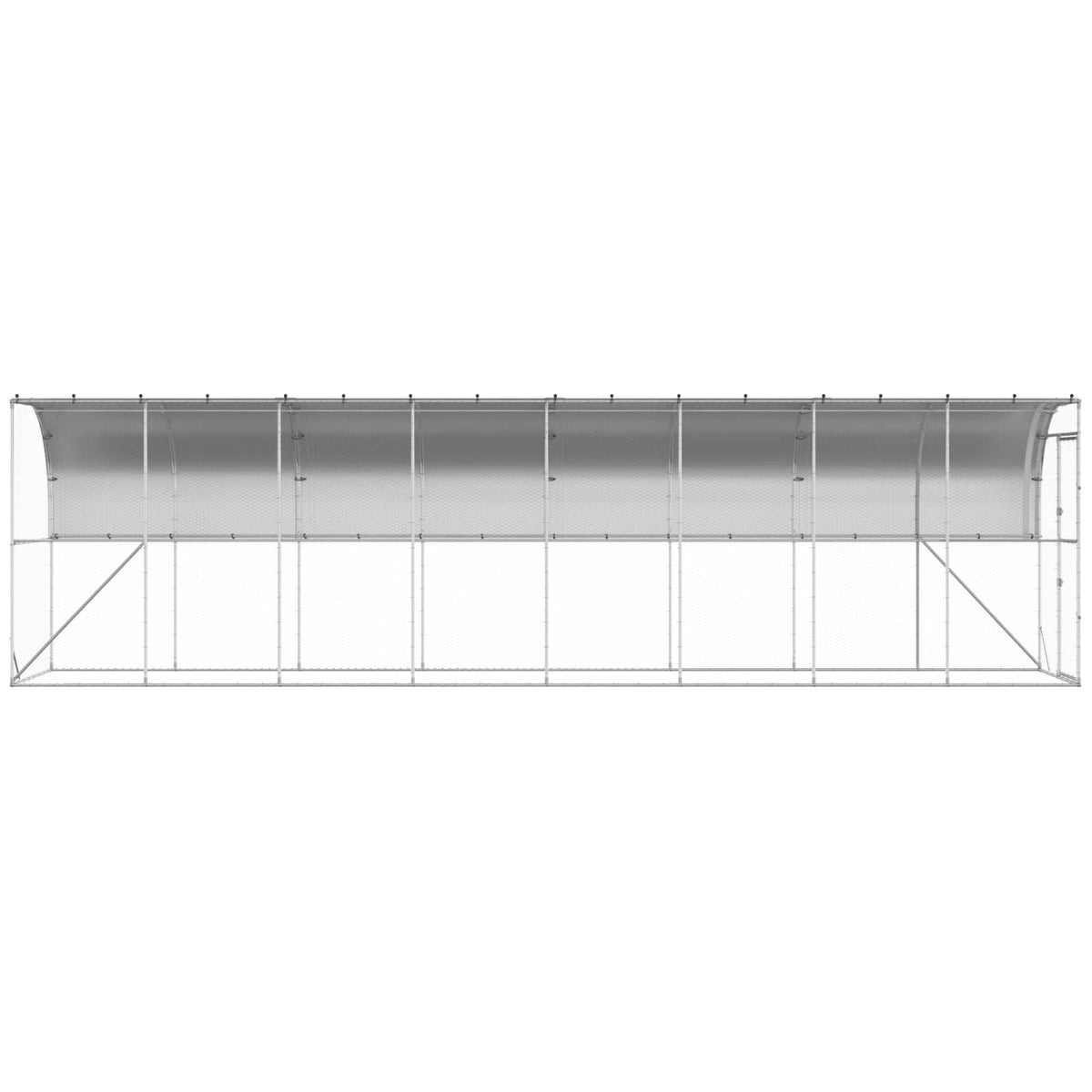 Kippenhok Tegen de Muur zilver 600 x 150 x 215 cm