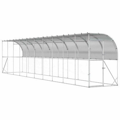 Kippenhok Tegen de Muur zilver 600 x 150 x 215 cm