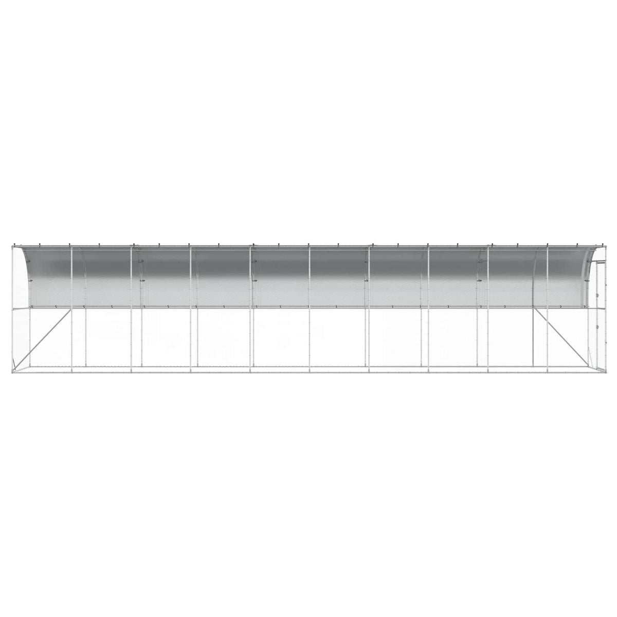Kippenhok Tegen de Muur zilver 600 x 150 x 215 cm
