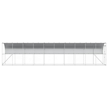 Kippenhok Tegen de Muur zilver 600 x 150 x 215 cm