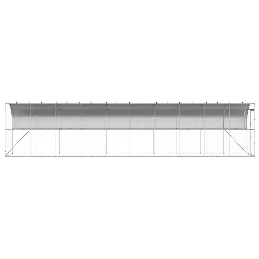 Kippenhok Tegen de Muur zilver 600 x 150 x 215 cm